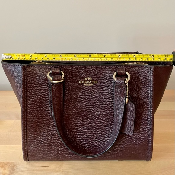 Coach Crosby Carryall 21 Crossgrain Leather in Oxblood NWOT - Picture 7 of 9